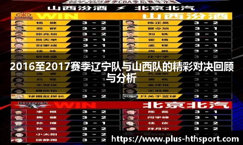 2016至2017赛季辽宁队与山西队的精彩对决回顾与分析